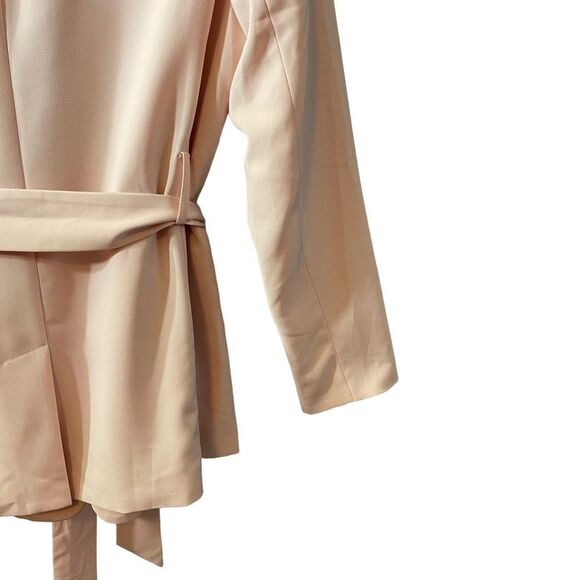 Banana Republic Factory Pink Blush Tie Waist Blazer Size 10 NWT - Picture 9 of 11